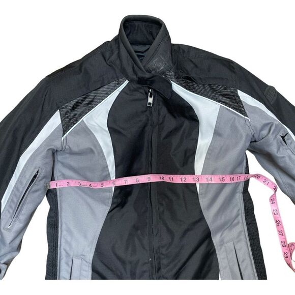Bilt Cycling Wear Motorcycle Jacket Size M Gray Black Waterproof EUC Protection - Picture 7 of 10